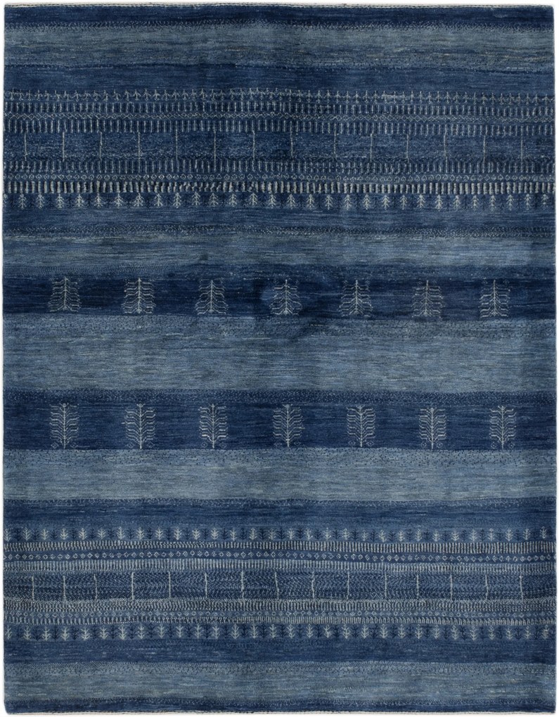Loribaft Tappeto 150 x 200 Blu (Iran) Annodato A Mano