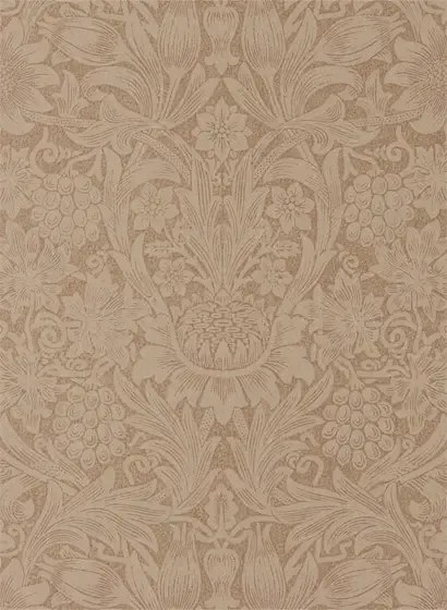 Morris & Co Carta da parati Pure Sunflower - Copper/ Russet