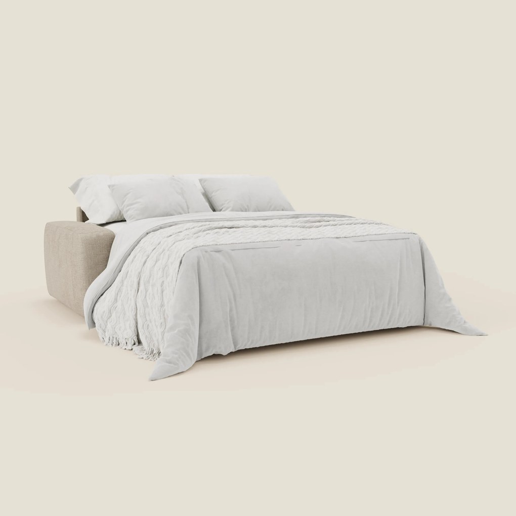 Cloud Divano letto materasso H17 cm dai morbidi cuscini in tessuto impermeabile T06 panna