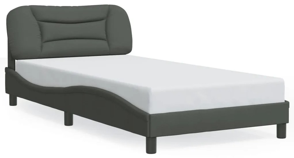 Giroletto Con Led Senza Materasso Grigio Scuro 100x200 Cm /