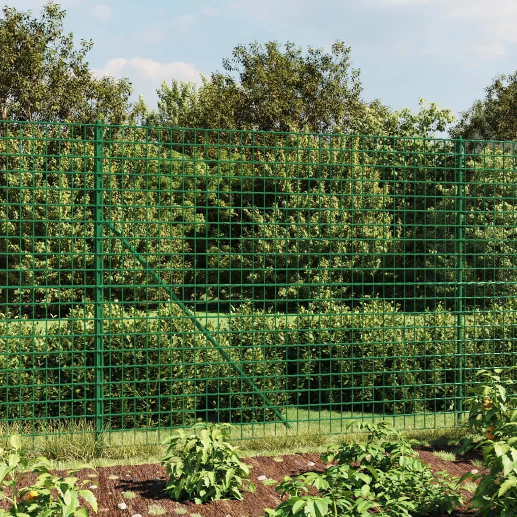 Recinzione Metallica Con Picchetti Ancoraggio Verde 1,4x25 M /