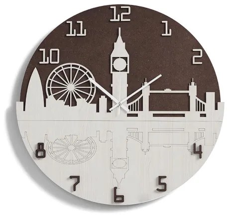 Orologio da parete moderno D50 ENGLAND in legno laminato RSN