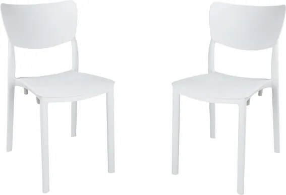Sedia impilabile per interni ed esterni LIBRA Bianco 2 sedie