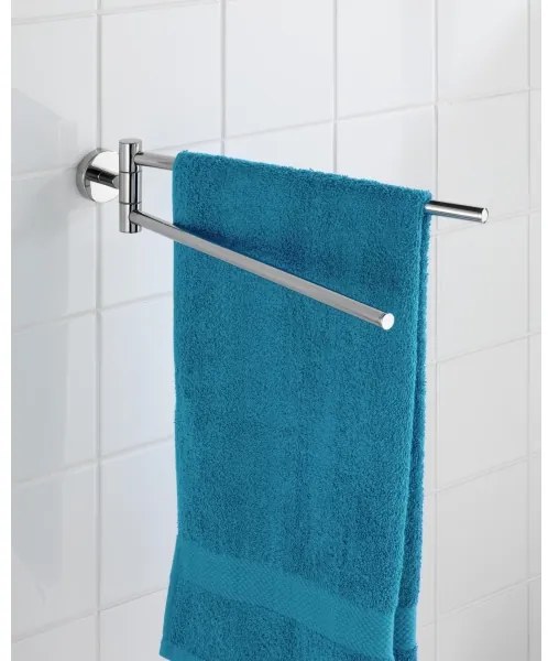 WENKO 20213100 - Porta asciugamani BOSIO SHINE 43x9 cm acciaio inox/argento