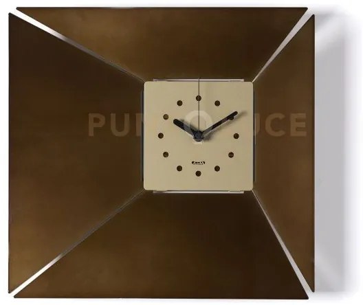 Orologio da parete minimal illusio caramello industrial/miele in fe...