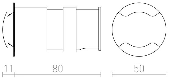 RED - Design Rendl-R12618 - Luce LED da incasso per esterno KICK LED/1W/230V IP54