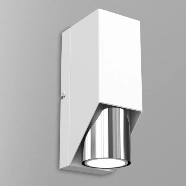 Applique WALL 1xGU10/8W/230V bianco/cromo lucido