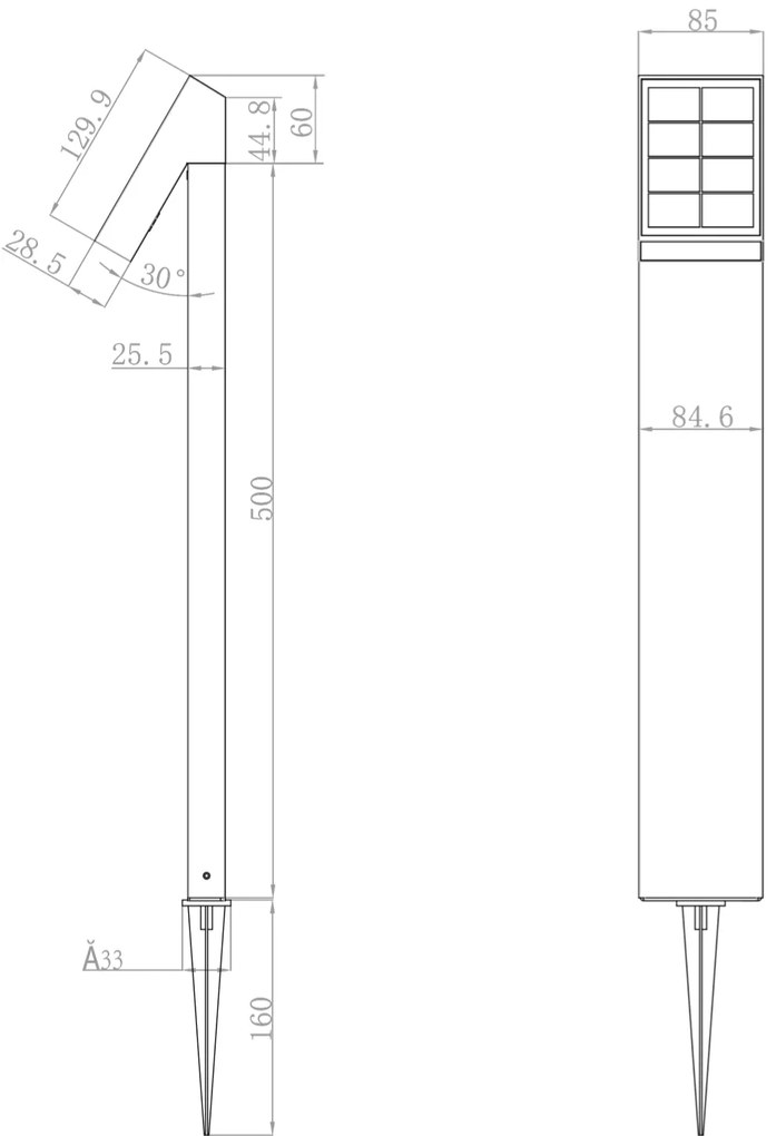 2 Pezzi - Lampioncini Solari da Esterno Led da Giadino