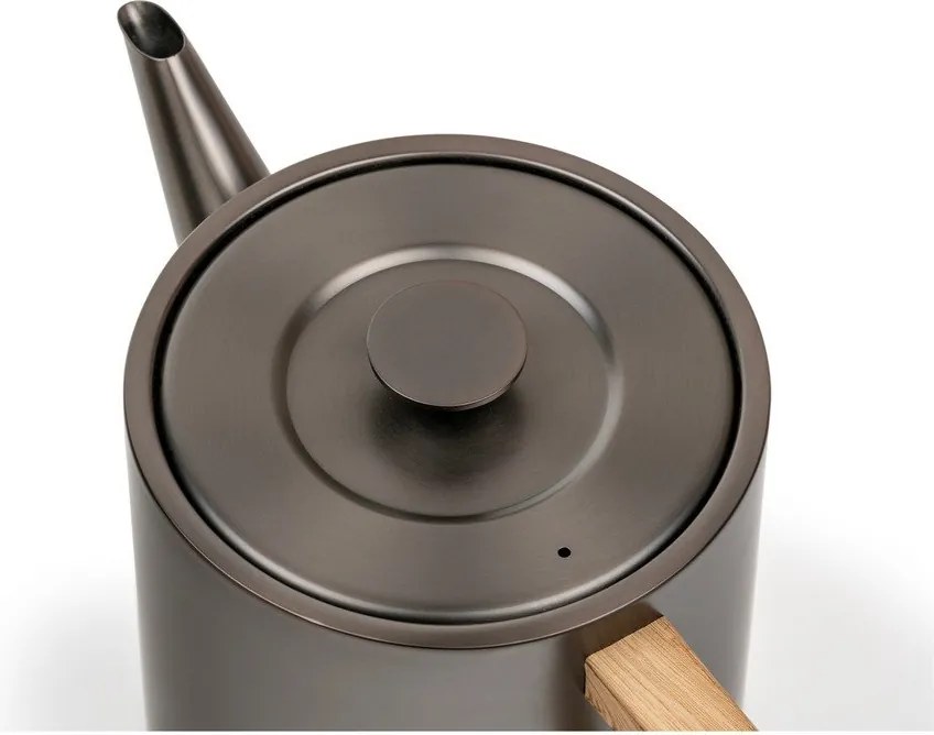 Teiera grigia in acciaio inox con filtro 1,1 l Duet Narvik – Bredemeijer