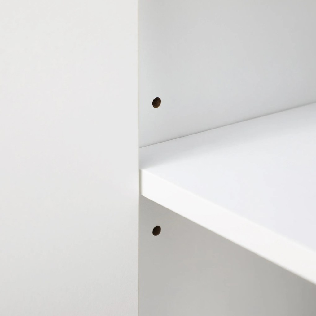 Credenza 12 Ripiani Interni 120x35x85 cm in Truciolato Bianco...