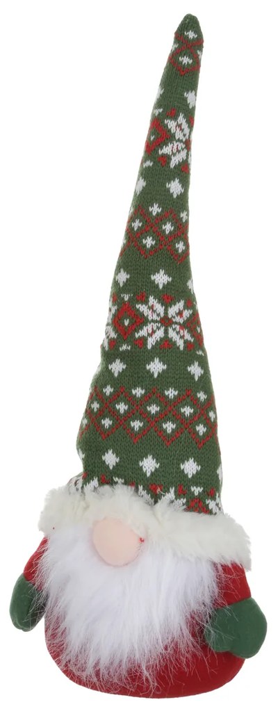 Gnomo Natale fermaporta 45 cm cappello verde