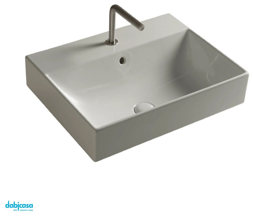 Ceramica Tecla "Velca" Lavabo Da Incasso o Sospeso 60x45 Cm Bianco Lucido