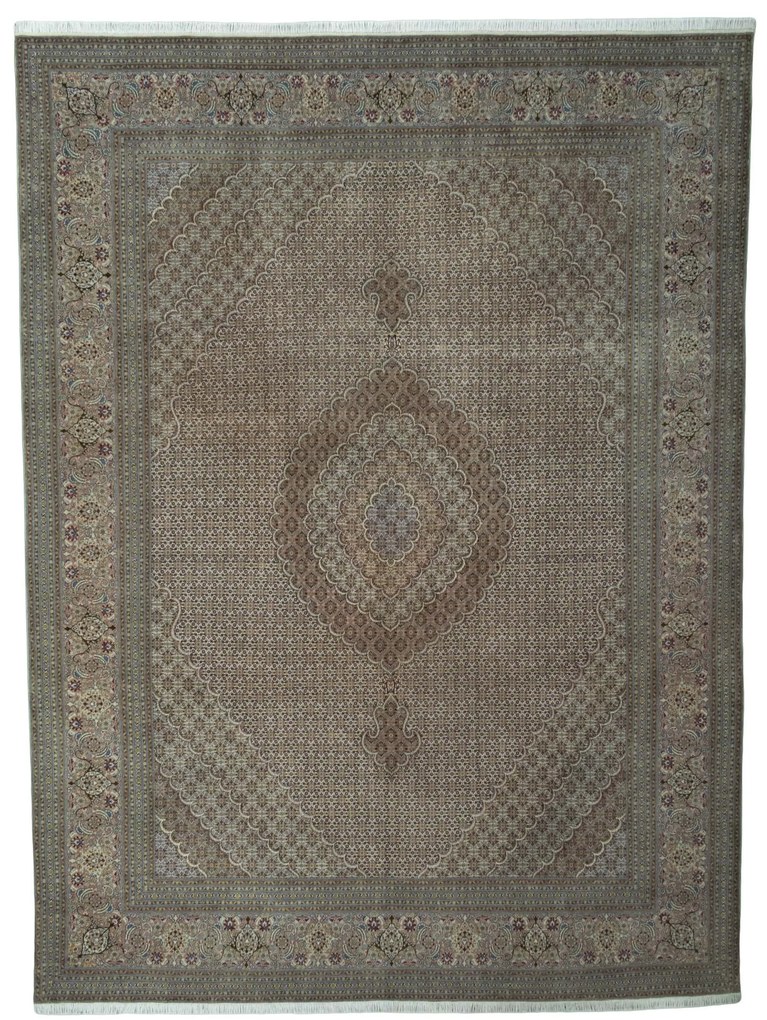 Tabriz Tappeto 300x410 Beige (Iran) Annodato A Mano