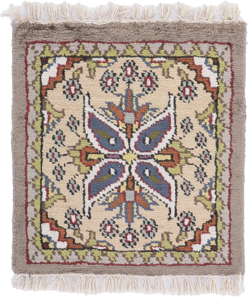 Agra Tappeto orientale 30x30 (Indian) Annodato A Mano