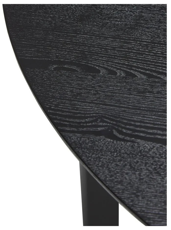 Tavolo da pranzo rotondo nero ø 120 cm Fjord - Hübsch