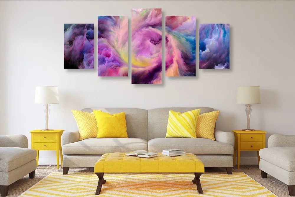 Quadri 5 pezzi – Spirale colorata