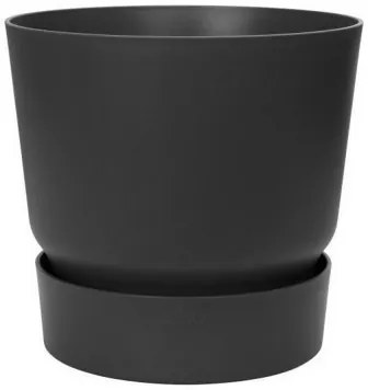 Vaso Elho Greenville Nero Plastica Rotondo Rotonda Ø 40 cm Ø 39 x 36,8 cm