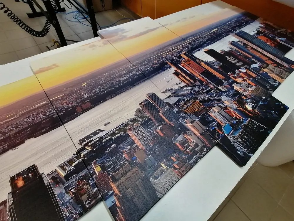 Quadri 5 pezzi – Panorama di New York