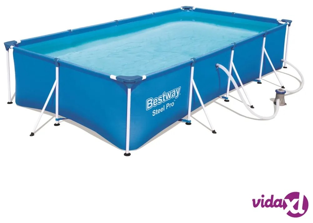 Bestway Steel Pro Set Piscina Rettangolare 400x211x81 cm 56424