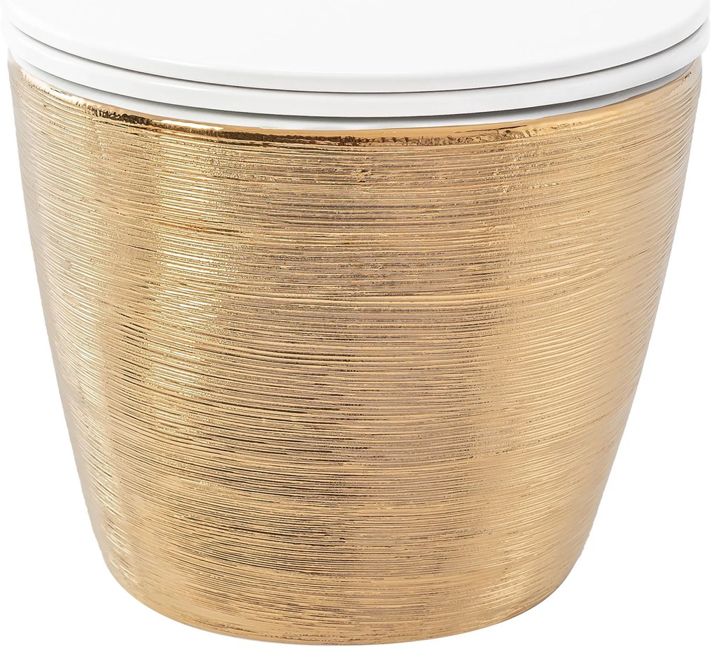 Vaso WC sospeso Rea Carlo Flat Brush Gold