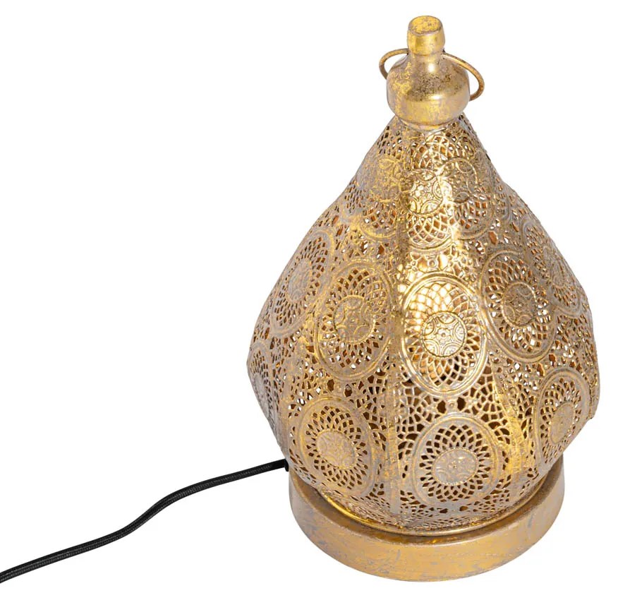 Lampada da tavolo orientale oro 19 cm - Mowgli