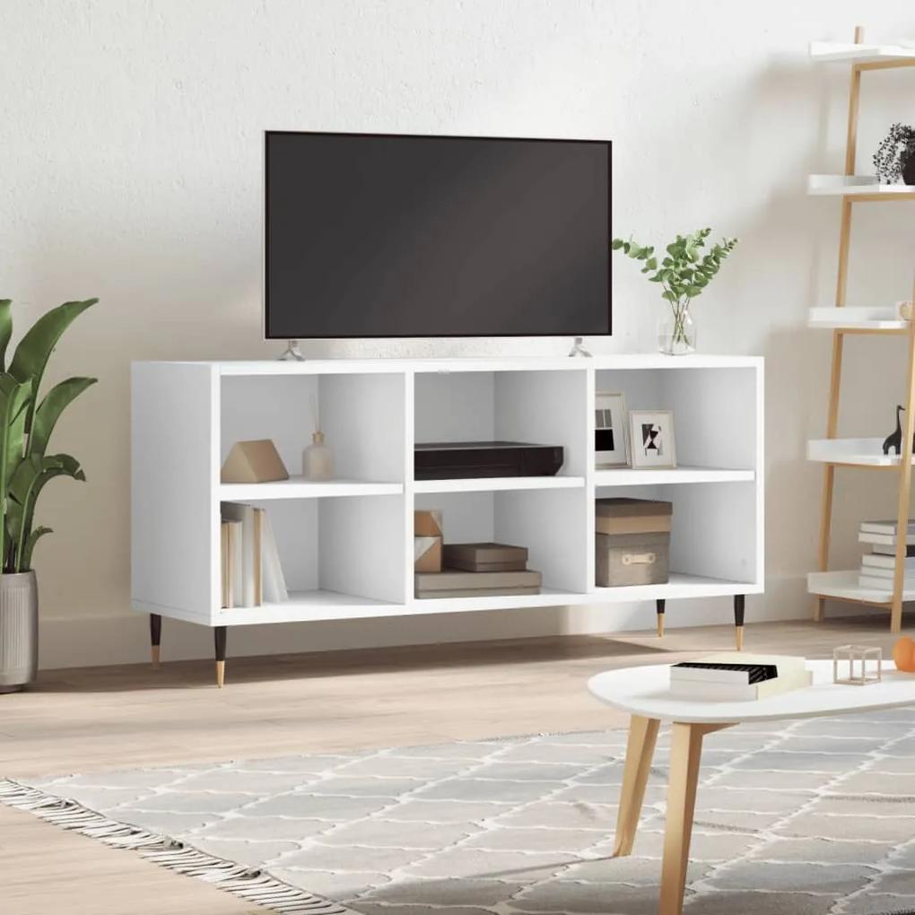 Mobile porta tv bianco 103,5x30x50 cm in legno multistrato