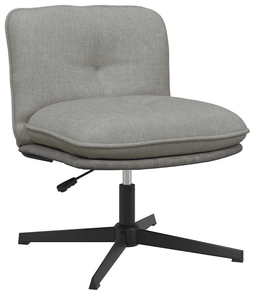 Sedia Da Ufficio Girevole Grigio Chiaro İn Tessuto /