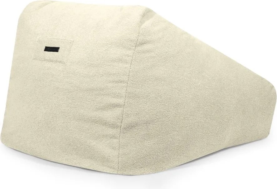 Puof a sacco color crema con rivestimento in bouclé Sofa Snug – SLOWDOWN