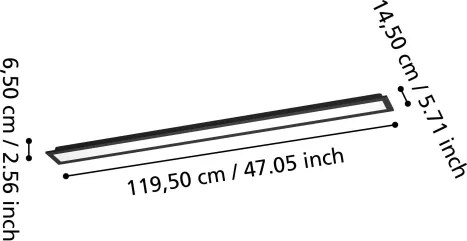 Eglo 901511-LED RGBW Pannello a montaggio superficiale MORADILLO-Z LED/28W/230V 120x15 cm nero