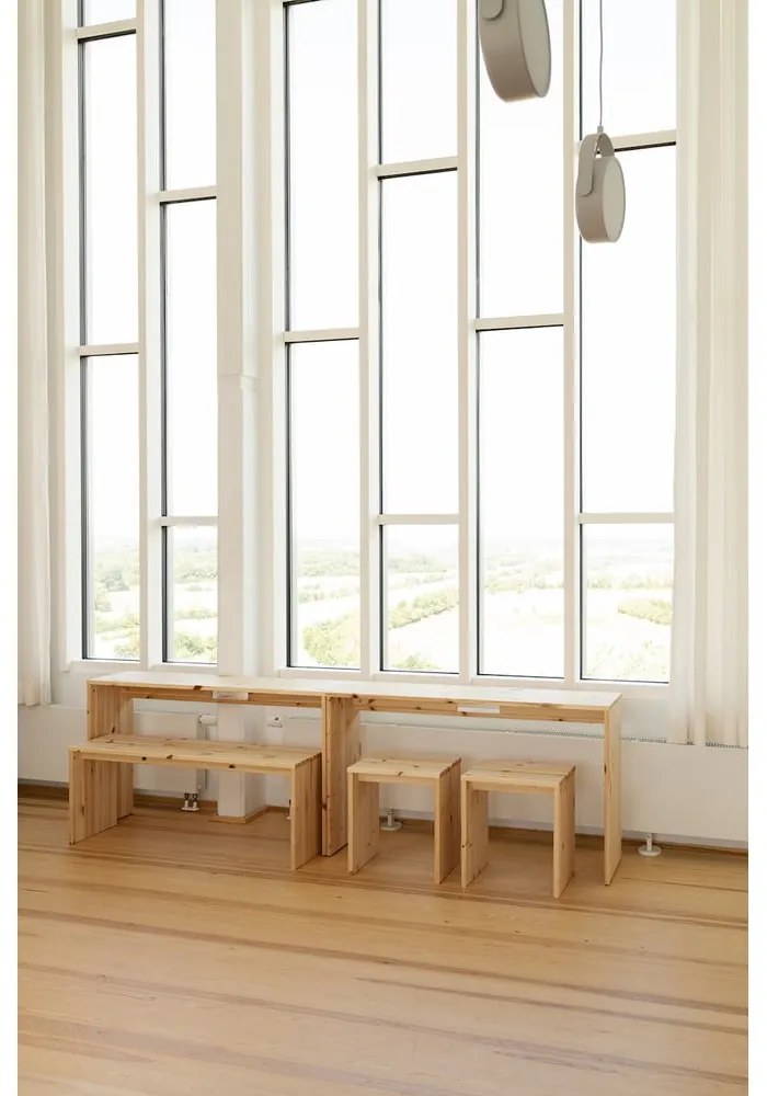 Sgabello di colore naturale in pino massiccio Join-In – Karup Design