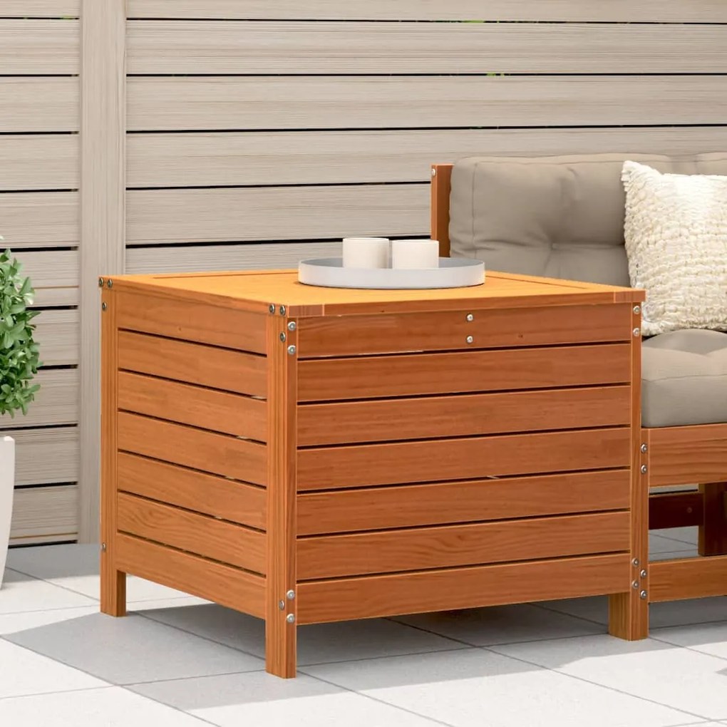 Poggiapiedi Giardino Marrone Cera 62x63,5x53,5 Cm Massello Pino /