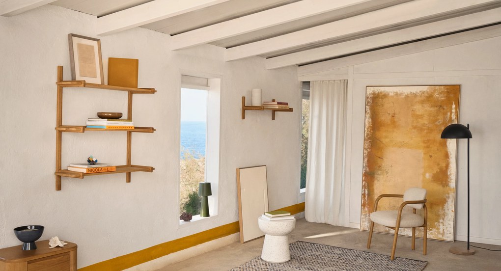 Kave Home - Quadro Sormina marrone con righe superiori 30 x 40 cm