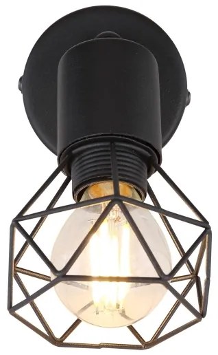 Globo 54802S-1 - Faretto da parete XARA 1xE14/40W/230V nero