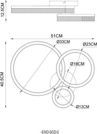 Globo 48046D4 - Plafoniera LED ZARA LED/24W/230V 3000K 40,5x51 cm