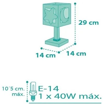 Dalber D-63231H - Lampada per bambini MOONLIGHT 1xE14/40W/230V