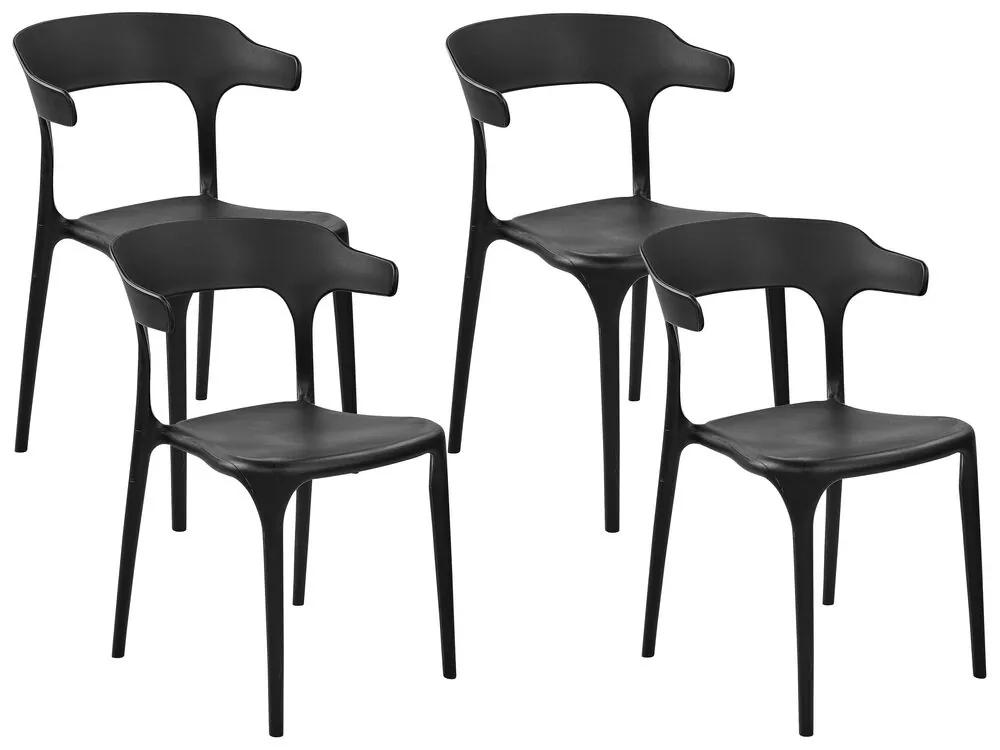 Set di 4 sedie nero GUBBIO Beliani