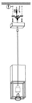 Eglo 97733 - Lampadario LED a sospensione con filo MONTEBALDO 1xGU10/5W/230V