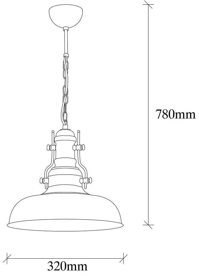 Lampadario nero con paralume in metallo ø 32 cm Berceste – Opviq lights