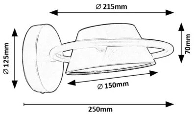 Rabalux 71048 - Applique a LED ODISS LED/6W/230V nero