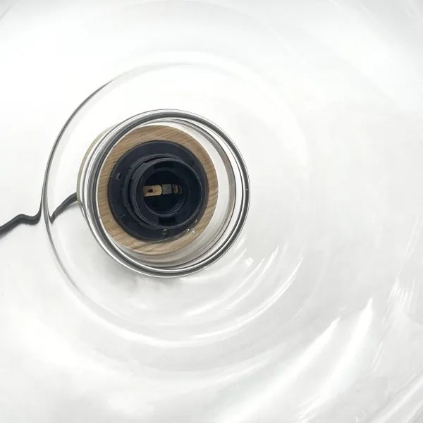 Lampadario a cavo SINGLE 1xE27/60W/230V Ø 28 cm rovere