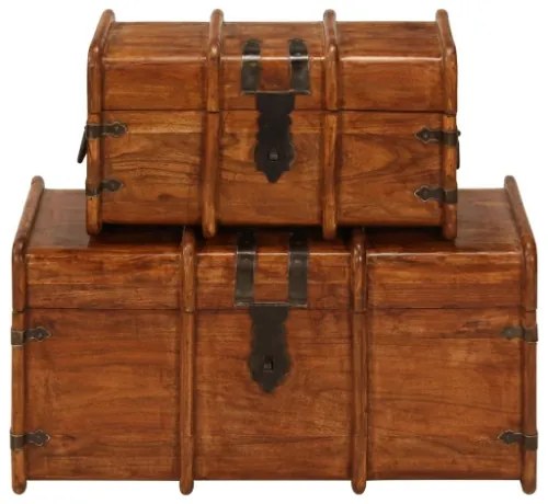 Set Forzieri 2 pz in Legno Massello di Acacia e Sheesham
