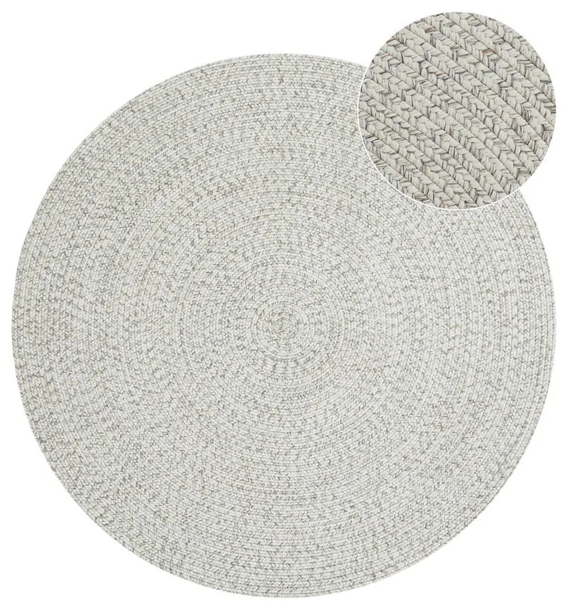 Tappeto rotondo bianco/beige per esterni ø 150 cm - NORTHRUGS