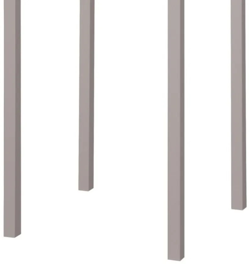 Tavolo alto BASILEA in metallo tortora 70×70 cm, impilabile