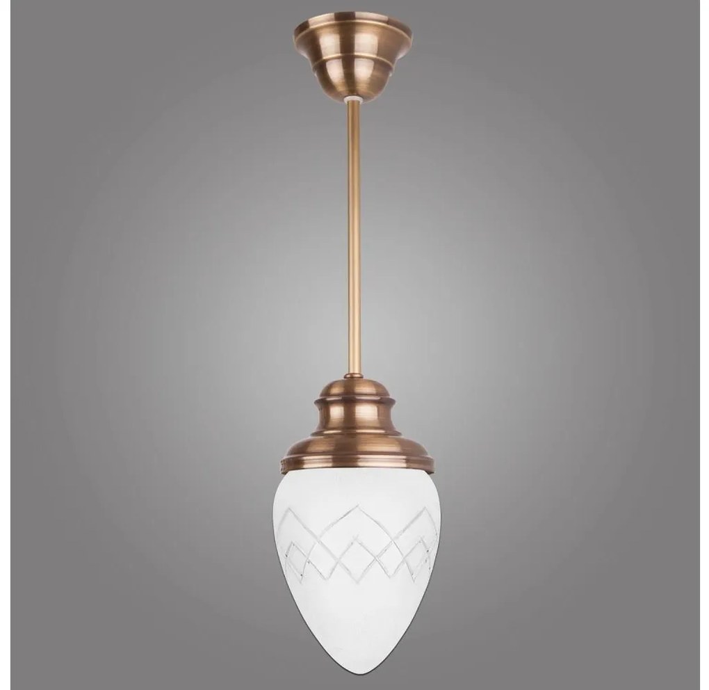 Kemar RI/1/M - Lampadario su palo RINAMA 1xE27/60W/230V ottone