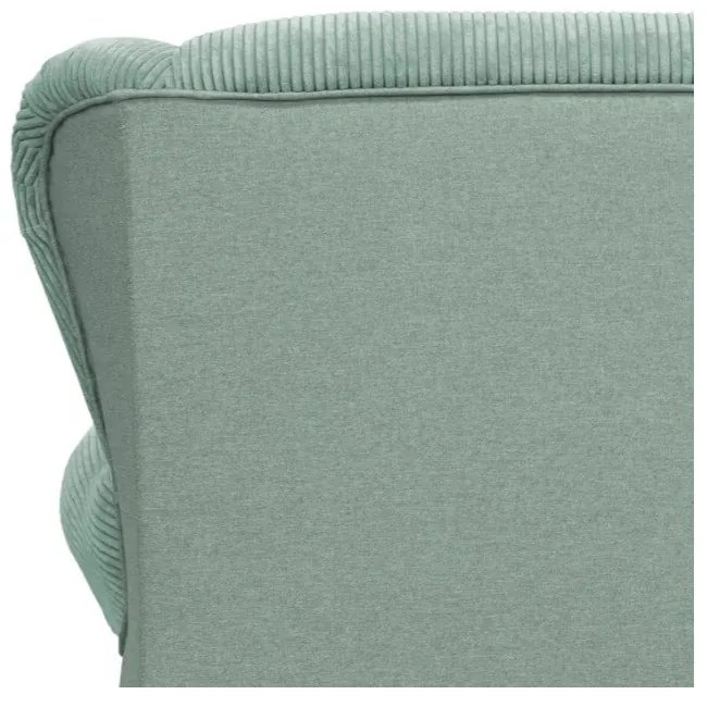 Chaise longue color menta con rivestimento in velluto a coste Lord – Ropez