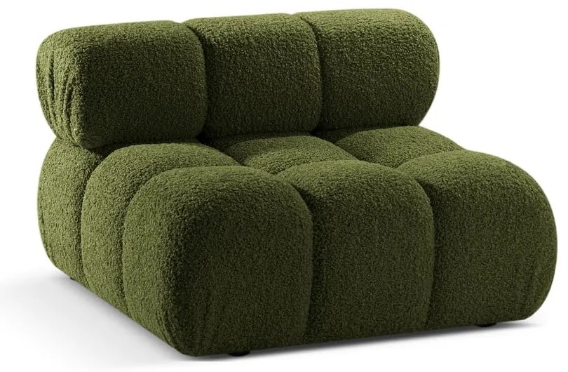 Modulo divano bouclé verde (parte centrale) Bellis - Micadoni Home