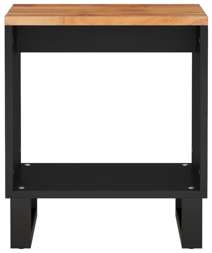 Tavolino da soggiorno 40x31x46 cm massello acacia e multistrato