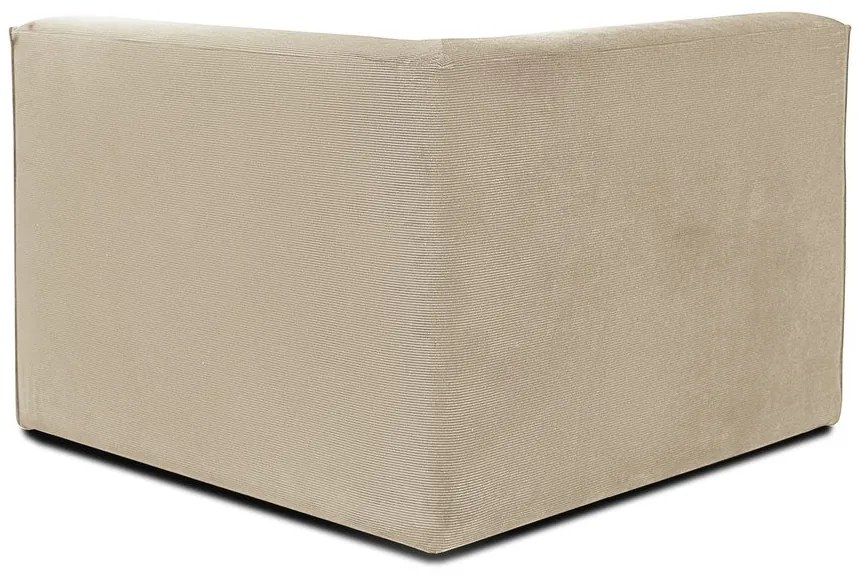 Modulo divano in velluto a coste beige Sting - Scandic