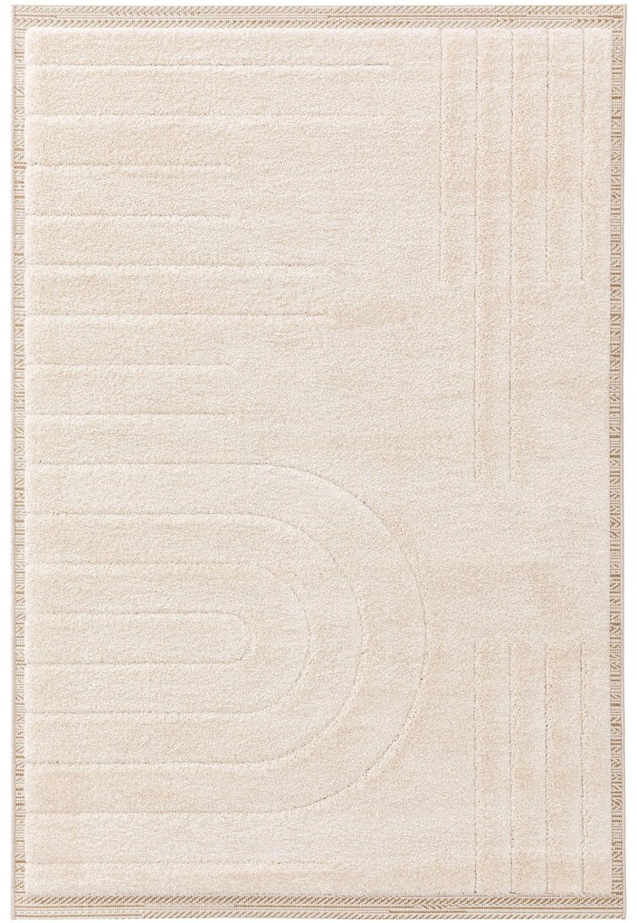 benuta Nest Tappeto a pelo lungo Aimee Crema/Beige 120x170 cm - Tappeto design moderno soggiorno