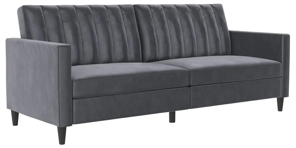 Divano grigio in velluto 207 cm Celine - Støraa